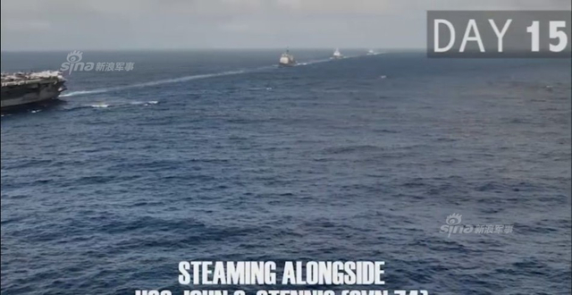 美军公开里根号航母闯南海53天