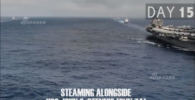 美军公开里根号航母闯南海53天