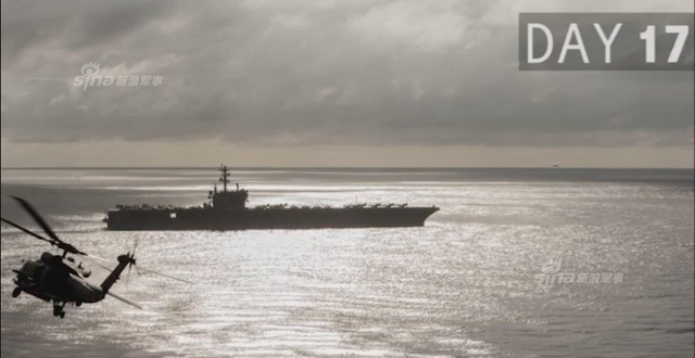 美军公开里根号航母闯南海53天