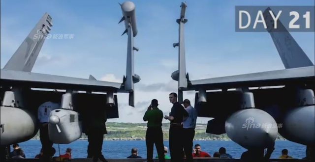 美军公开里根号航母闯南海53天