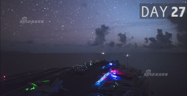 美军公开里根号航母闯南海53天