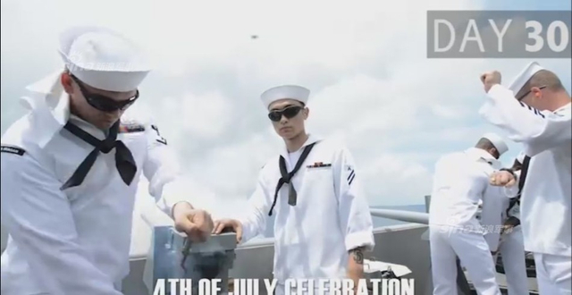 美军公开里根号航母闯南海53天