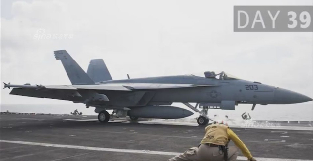 美军公开里根号航母闯南海53天