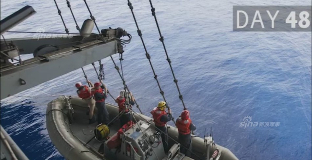 美军公开里根号航母闯南海53天