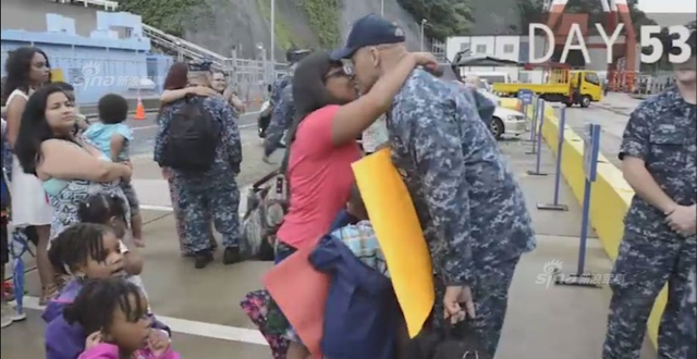 美军公开里根号航母闯南海53天