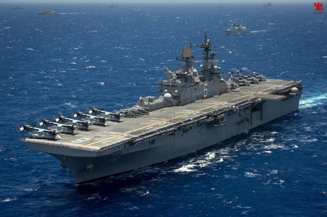 环太军演40艘战舰编队超壮观 