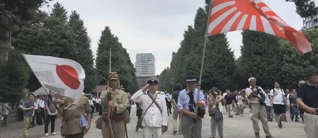 还贼心不死！8·15日本战败日右翼分子“拜鬼”