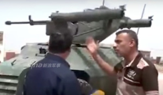 中国武器又发威：伊拉克无人战车上猛打IS