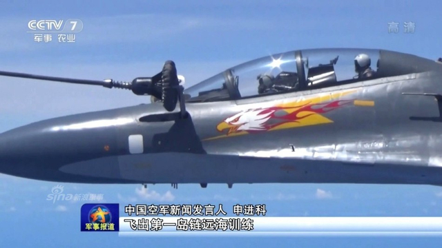 中国空军40多架战机出西太平洋 9月以来第二次
