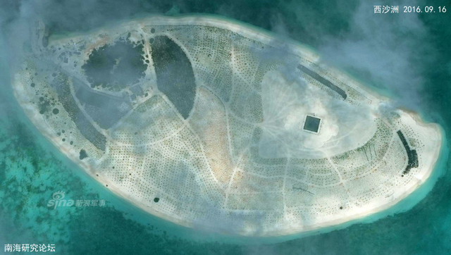 中国最南端的城市！海南三沙市中心市区卫星图