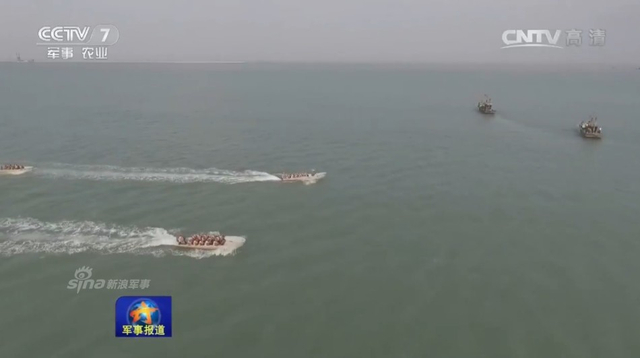 震慑台独！中国陆海空三军在东海进行登陆演习