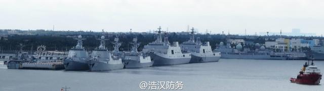 一图荡平南海!中国最新舰云集