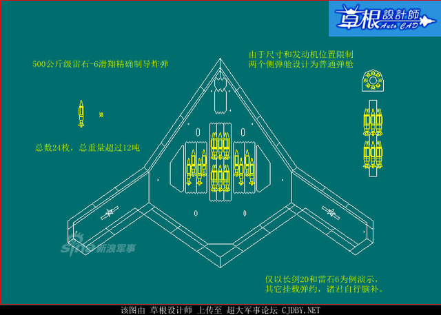 轰20能带多少弹？网友绘图推测中国新隐轰弹舱