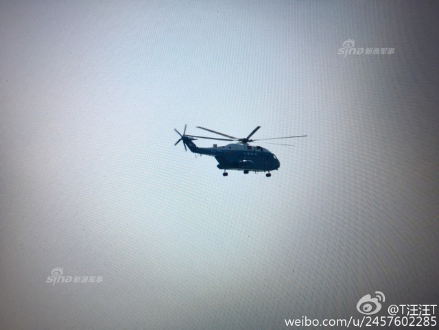 亦有兵力投送能力！辽宁舰两架直18运输直升机