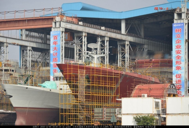 一年造一个舰队!中国国产航母和战舰停满船厂