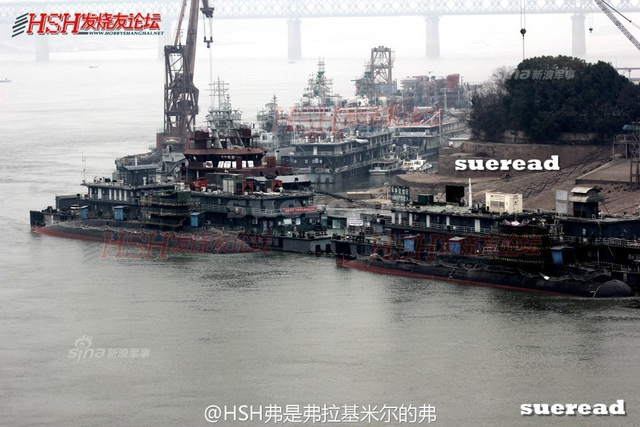 一年造一个舰队!中国国产航母和战舰停满船厂