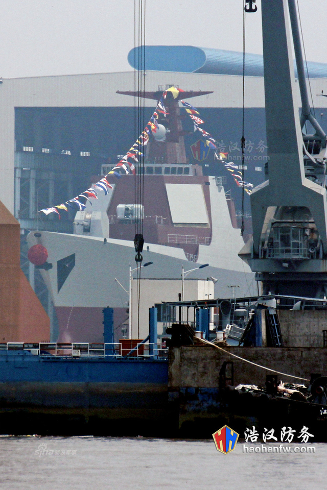 中国第九艘052D舰进度喜人!大国海军逐渐成型