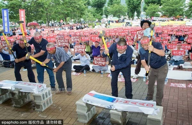 不只是中国在抗议！韩国民众示威反对部署萨德