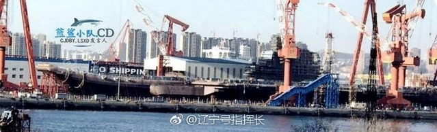 国产001A航母最新照：已经刷出白边上半年下水