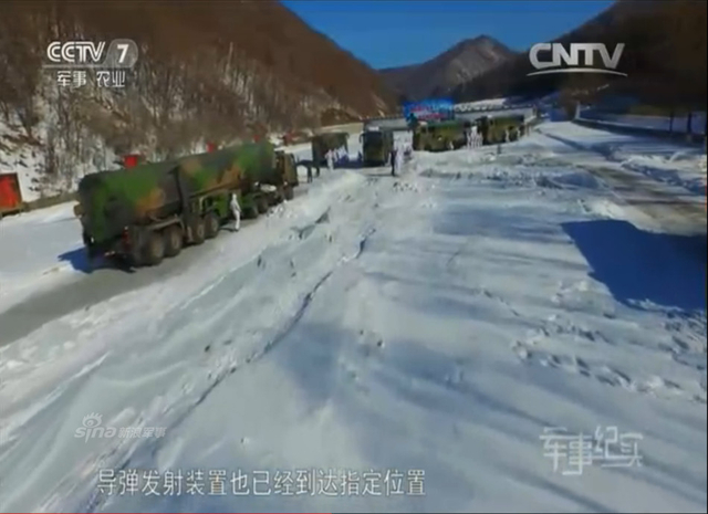 以核止战抗萨德!中国东风31导弹东北冬季演练