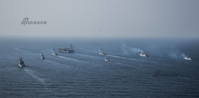 动手还是吓唬？朝鲜核试验之际美韩秀航母战队