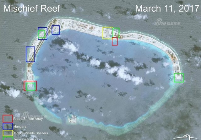美称中国南沙三岛完成设施建设:战机随时进驻