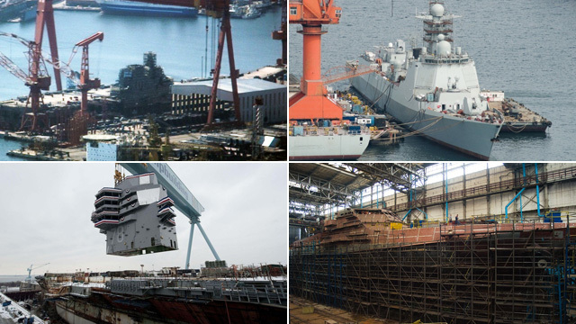 中国一个船厂造一支航母舰队