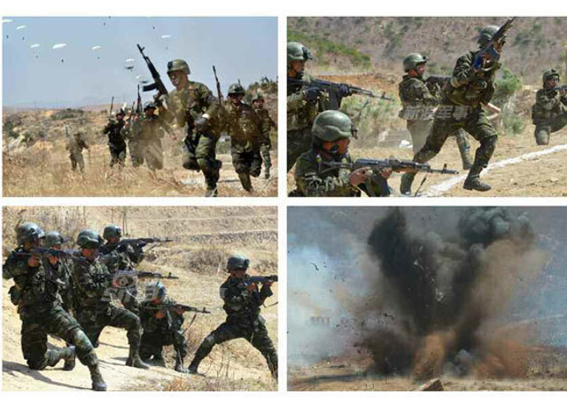 穿韩军服拿AK！金正恩视察朝特种部队斩首行动