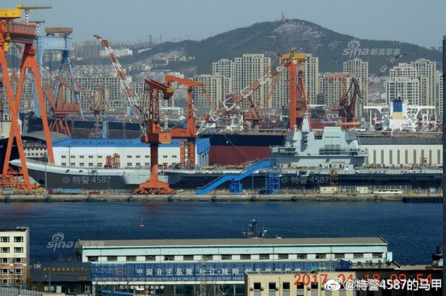 4.23日和4.18日找不同!国产航母今日最新靓照