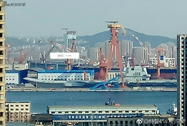 4.23日和4.18日找不同!国产航母今日最新靓照