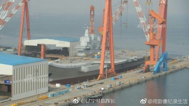 崭新巨舰提前看！国产航母下水前高清靓照曝光