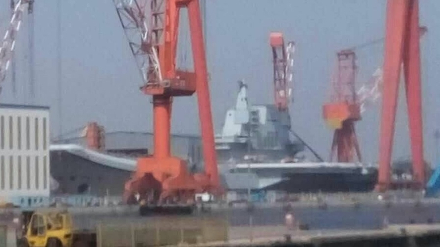 崭新巨舰提前看！国产航母下水前高清靓照曝光