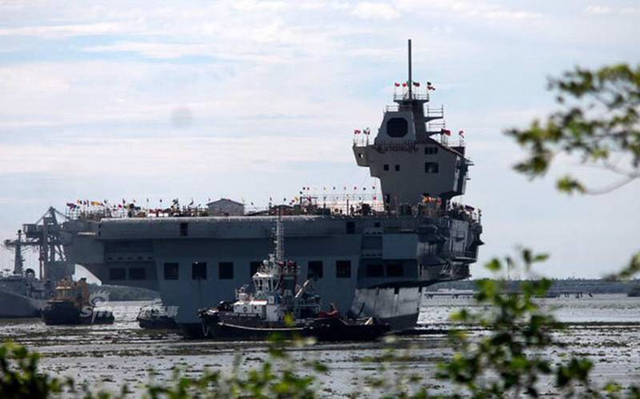 同样是下了水的航母:印度的和中国的有啥差别