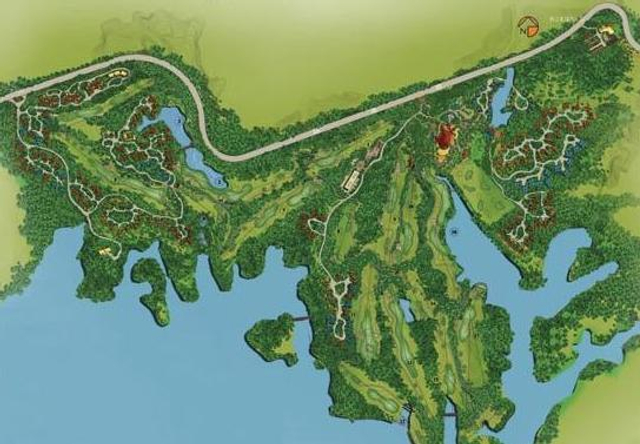 江西仙女湖国际乡村俱乐部球道图