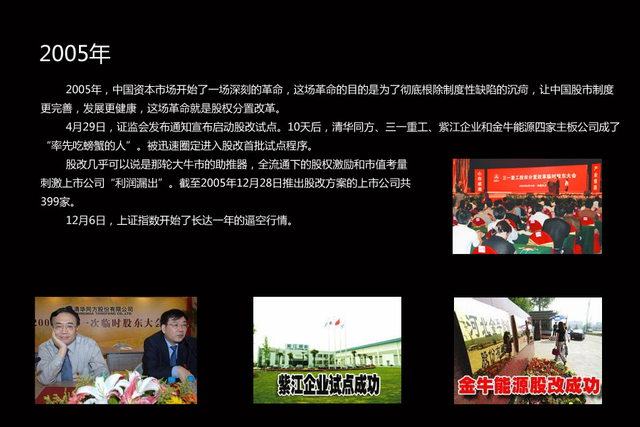 2005年：股权分置改革