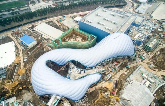 俯瞰开园倒计时154天的上海迪士尼