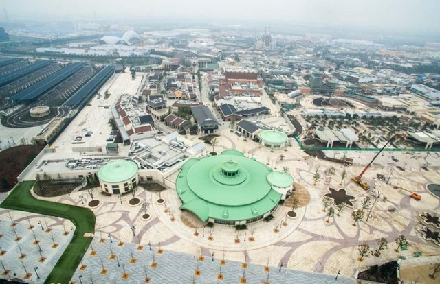 俯瞰开园倒计时154天的上海迪士尼