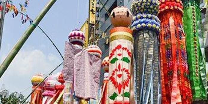 日本仙台 七夕节 开幕各色风幡装点街景 图 手机新浪网